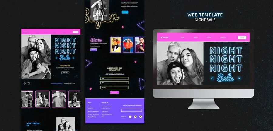 web design negative space